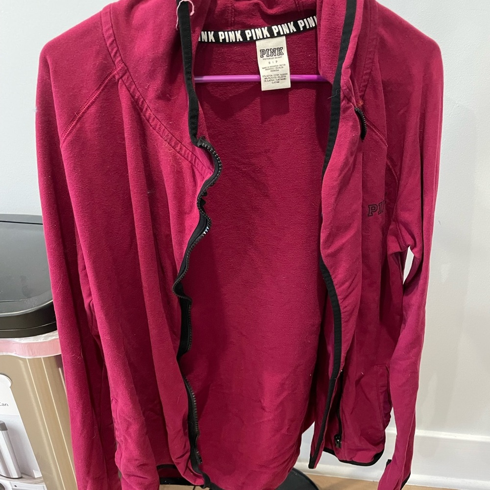 Pink sweat jacket